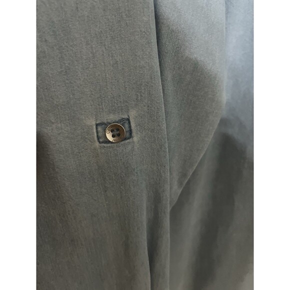 Calvin Klein Jeans Women's Blue Roll-Tab Sleeve Utility Shirt Top Plus Size 2X - Picture 7 of 8
